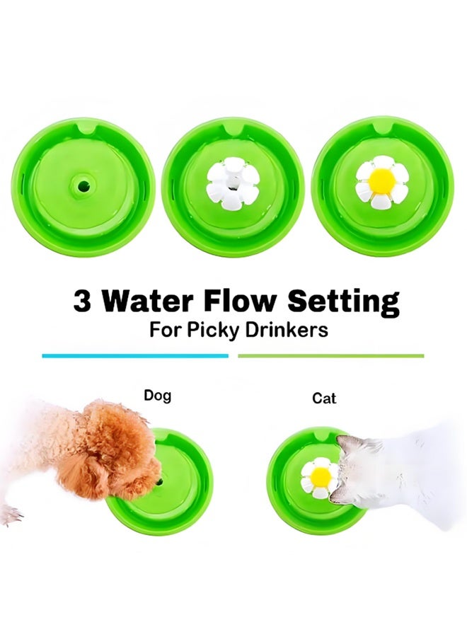 1.6 لتر نافورة ماء كهربائية آلية لحيوانات أليفة مع وعاء شرب للكلاب والقطط ومصفوفة تصفية - Image 3