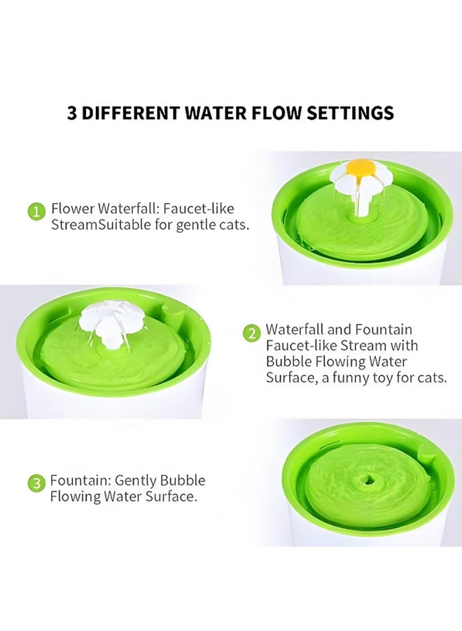 1.6 لتر نافورة ماء كهربائية آلية لحيوانات أليفة مع وعاء شرب للكلاب والقطط ومصفوفة تصفية - Image 5