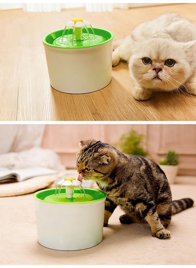 1.6 لتر نافورة ماء كهربائية آلية لحيوانات أليفة مع وعاء شرب للكلاب والقطط ومصفوفة تصفية - Image 2