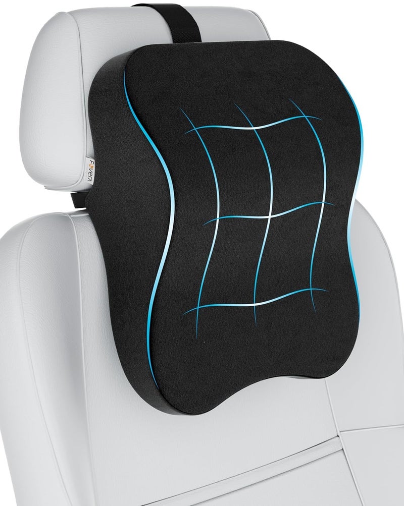 Qushi® Car Neck Rest Pillows | 2 Years Warranty | Memory Foam Car Seat Head Rest Pillow for Neck and Cervical Support - Neck Pillow for Car - Relieves Neck Pain - Image 1