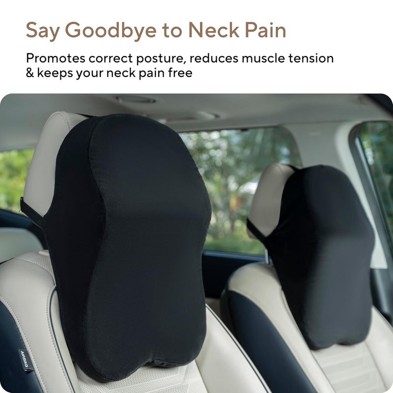 Qushi® Car Neck Rest Pillows | 2 Years Warranty | Memory Foam Car Seat Head Rest Pillow for Neck and Cervical Support - Neck Pillow for Car - Relieves Neck Pain - Image 3