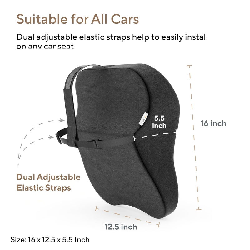Qushi® Car Neck Rest Pillows | 2 Years Warranty | Memory Foam Car Seat Head Rest Pillow for Neck and Cervical Support - Neck Pillow for Car - Relieves Neck Pain - Image 5