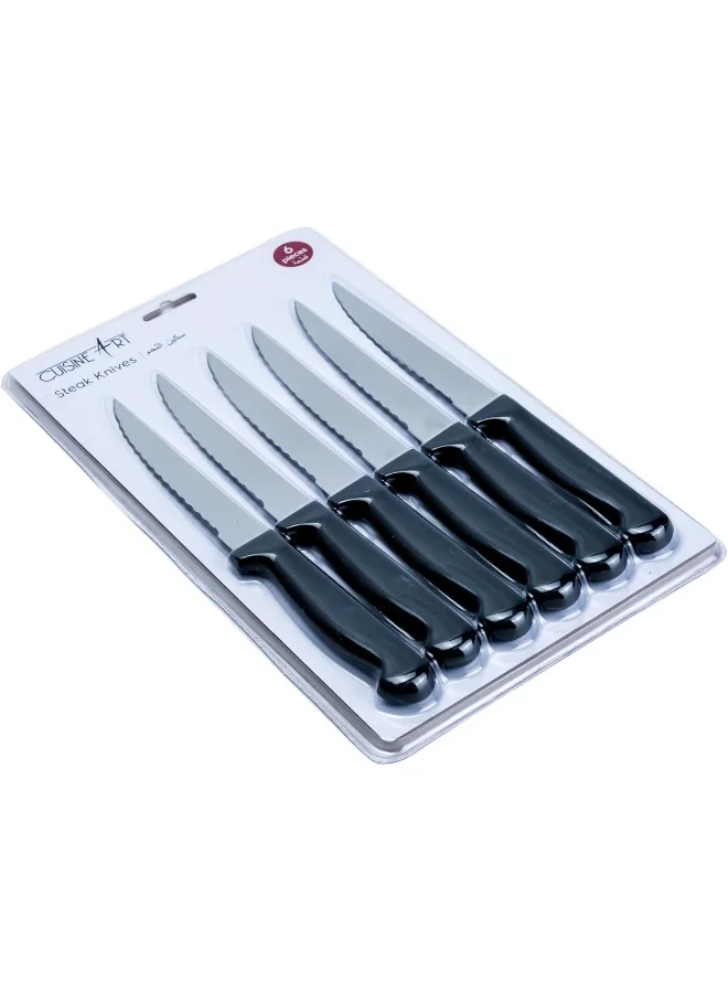 Cuisine Art Orson Steak Knives Set (9 Pieces) – Durable Serrated Stainless Steel