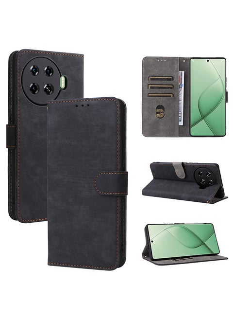 Phone Case for Tecno Spark 20 Pro Plus with RFID Security Protection Flip PU Leather Wallet Case with Card Holder Shockproof Protective Cover
