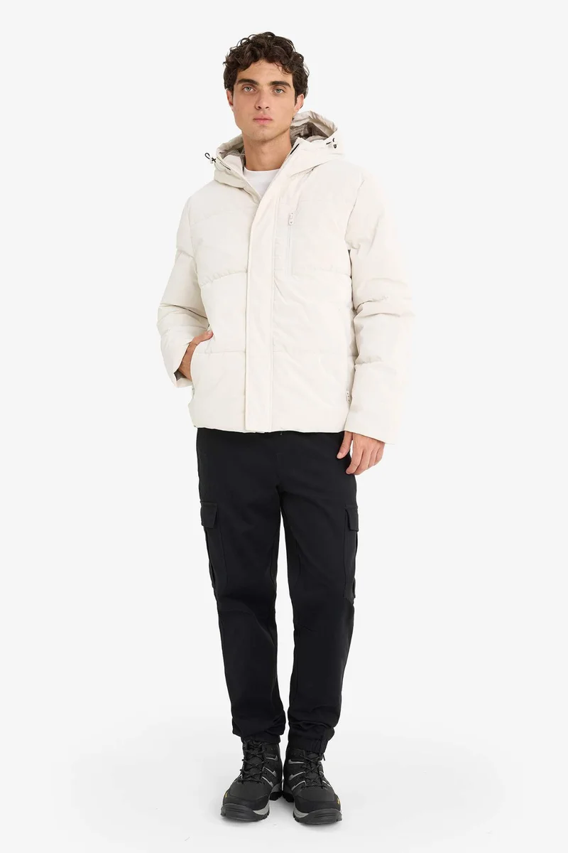 ديفاكتو Water Repellent Regular Fit Lined Puffer Jacket