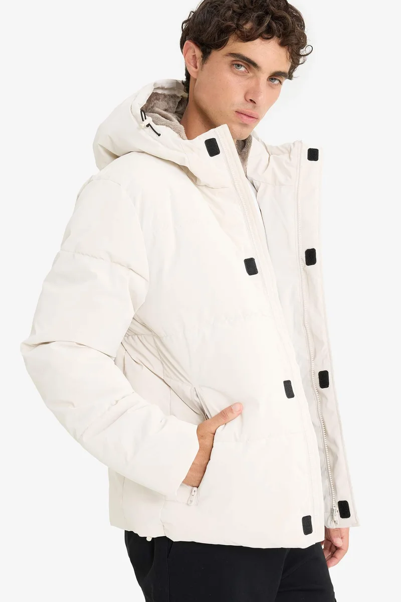 ديفاكتو Water Repellent Regular Fit Lined Puffer Jacket