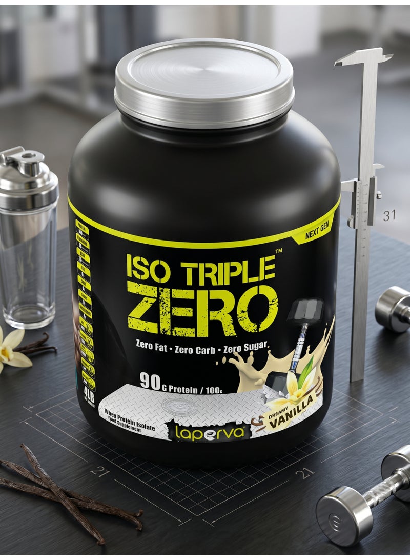 Laperva Iso Triple Zero Whey Protein Next Generation, Dreamy Vanilla, 4 LB – Zero Carbs, Zero Fat, Gluten-Free & Lactose-Free Protein Supplement - Image 4