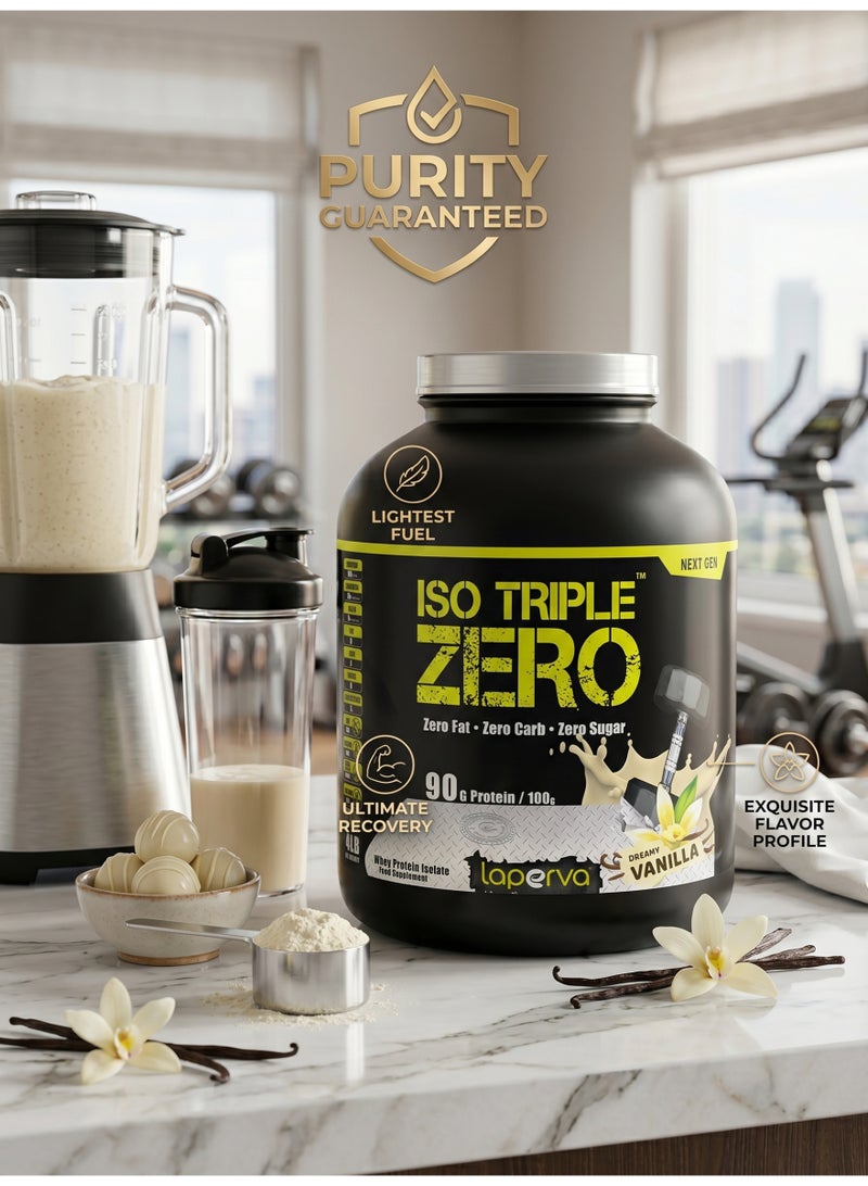 Laperva Iso Triple Zero Whey Protein Next Generation, Dreamy Vanilla, 4 LB – Zero Carbs, Zero Fat, Gluten-Free & Lactose-Free Protein Supplement - Image 3