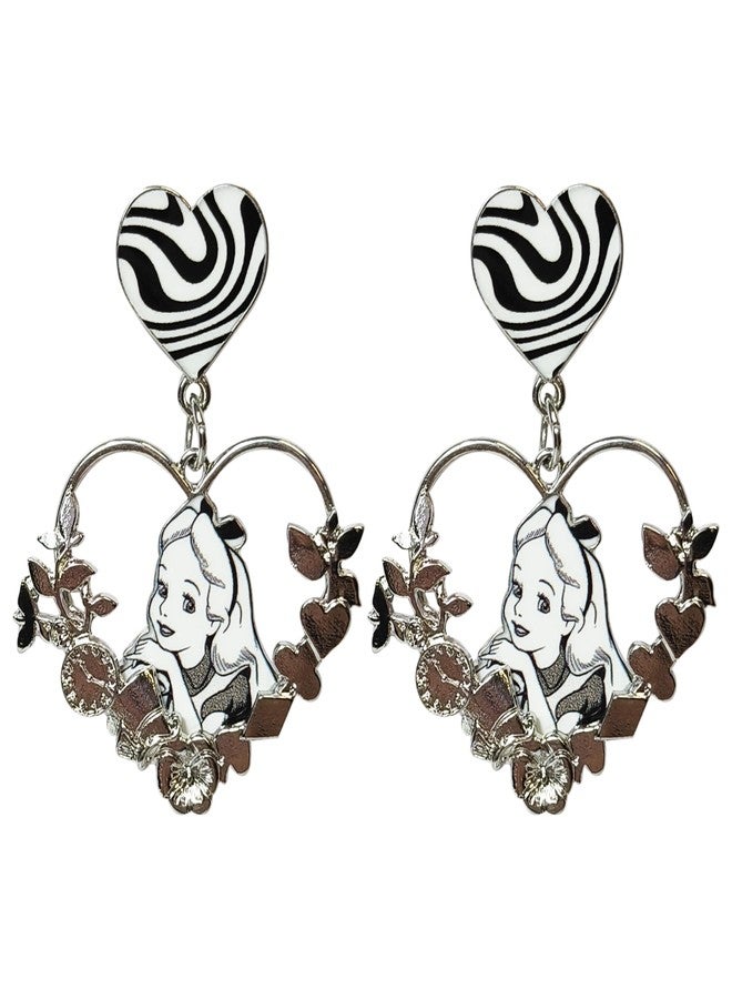LUV HER Disney Alice in Wonderland Earrings Gift Sets - Floral Dangle - Hypoallergenic Nickel-Free - Ideal Gifts for Girls' Parties, Costumes Ages 4+ - Image 2