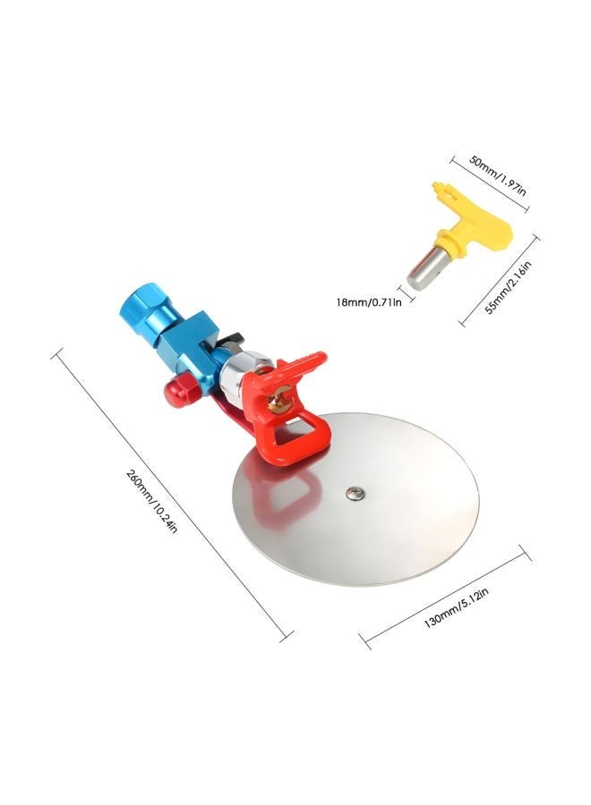 NIBEMINENT Color Separation Baffle Spraying Machine Silver/Blue/Red 27x6.8x17.5cm - Image 4