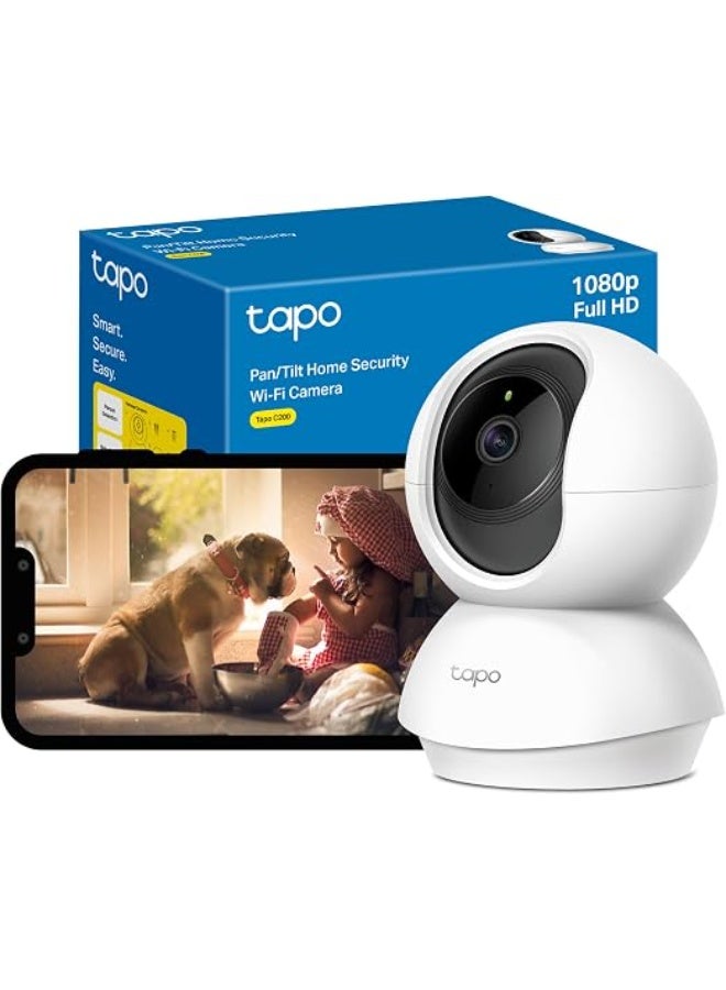Tapo C200 Pan/Tilt 1080p Full HD Home Security Wi-Fi Camera with Night Vision and Two-Way Audio - Image 1