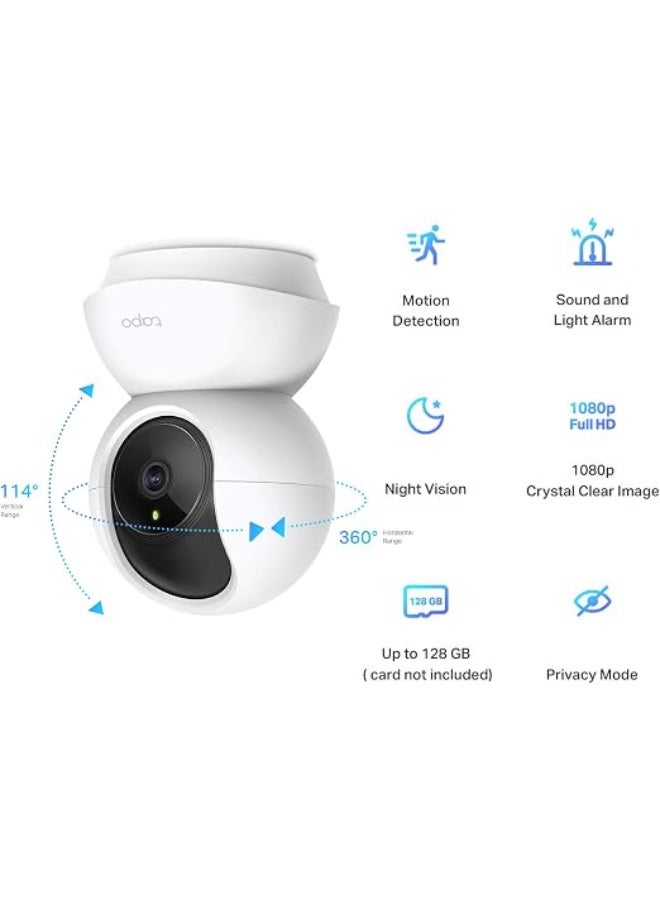 Tapo C200 Pan/Tilt 1080p Full HD Home Security Wi-Fi Camera with Night Vision and Two-Way Audio - Image 4