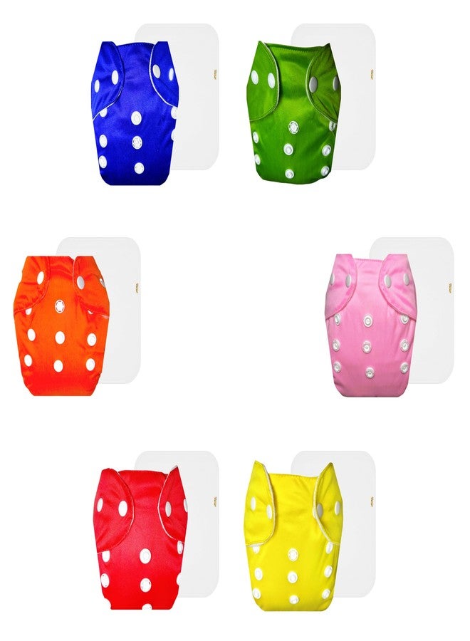 حفاضات دمبلدو لايت القماشية مع حشوة قطنية (عبوة من 6) | مضادة للحساسية | مانعة للتسرب | سريعة الجفاف | مناسبة للارتداء طوال اليوم | من 3 أشهر إلى سنتين | للجنسين - Image 1