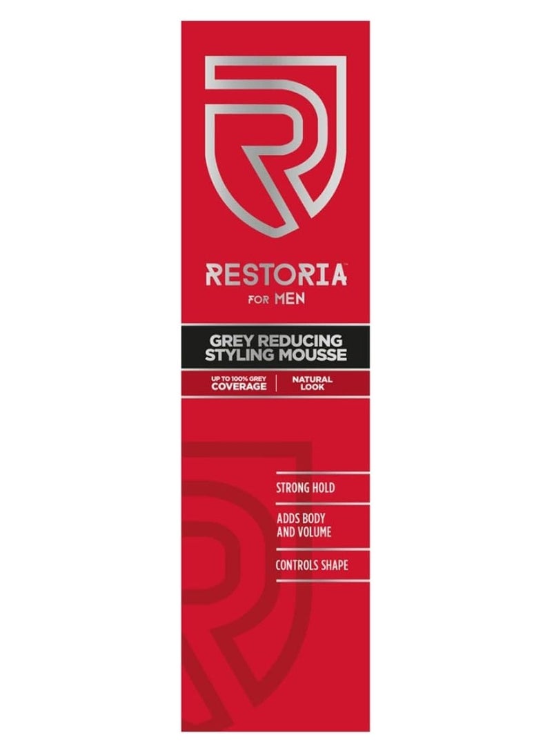 ريستوريا موس تصفيف الشعر لتقليل الشيب للرجال موس للشعر الرجالي يساعد على التخلص من الشيب ويمنح الشعر الرمادي تسريحة تدوم طويلاً حتى 100 بالمئة تغطية نباتية للشعر الرمادي 200 مل - Image 1