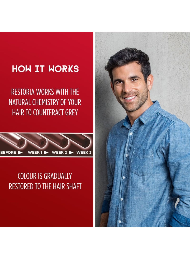 ريستوريا موس تصفيف الشعر لتقليل الشيب للرجال موس للشعر الرجالي يساعد على التخلص من الشيب ويمنح الشعر الرمادي تسريحة تدوم طويلاً حتى 100 بالمئة تغطية نباتية للشعر الرمادي 200 مل - Image 4