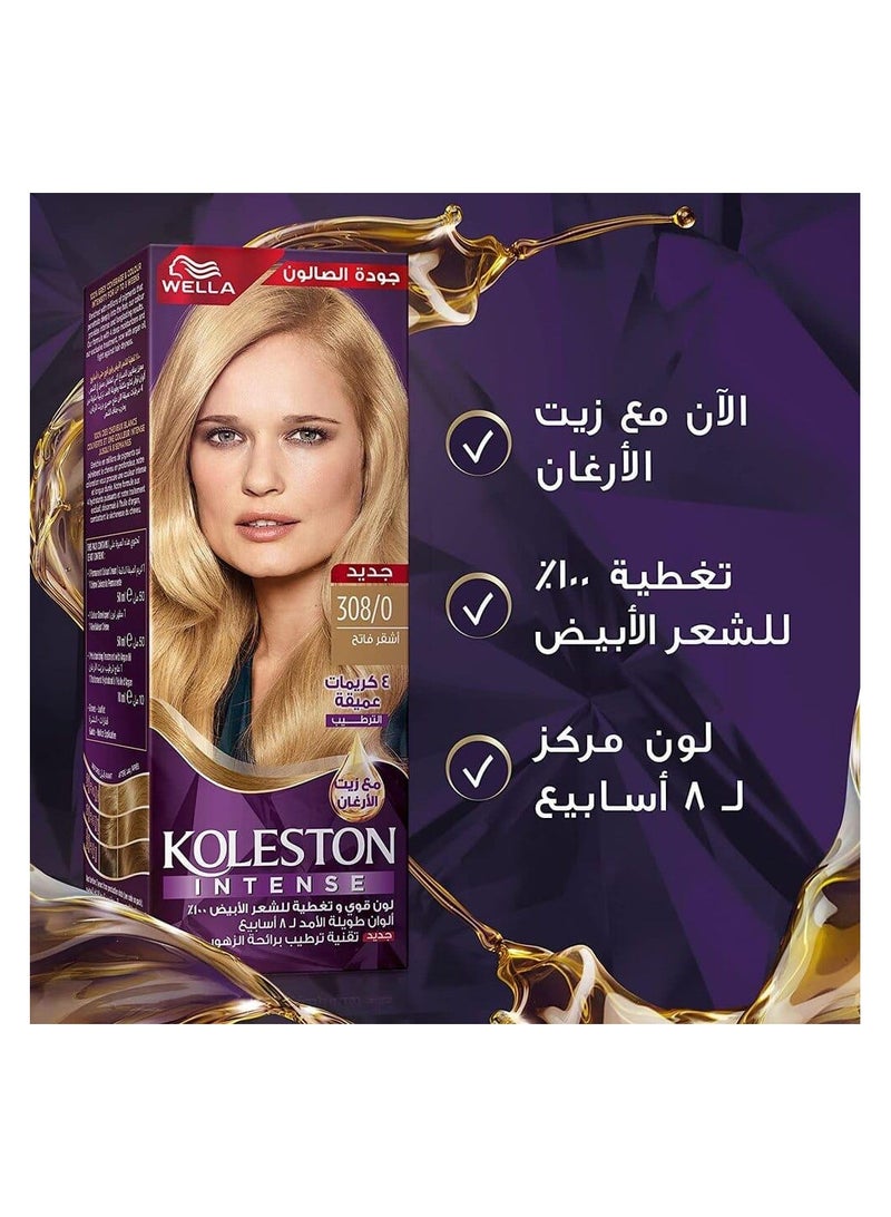Wella Koleston Wella Koleston Intense Hair Dye - Light Blonde 308/0 - Image 3