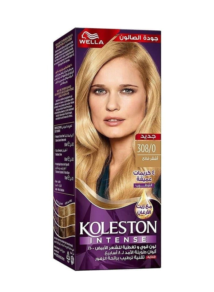 Wella Koleston Wella Koleston Intense Hair Dye - Light Blonde 308/0 - Image 1