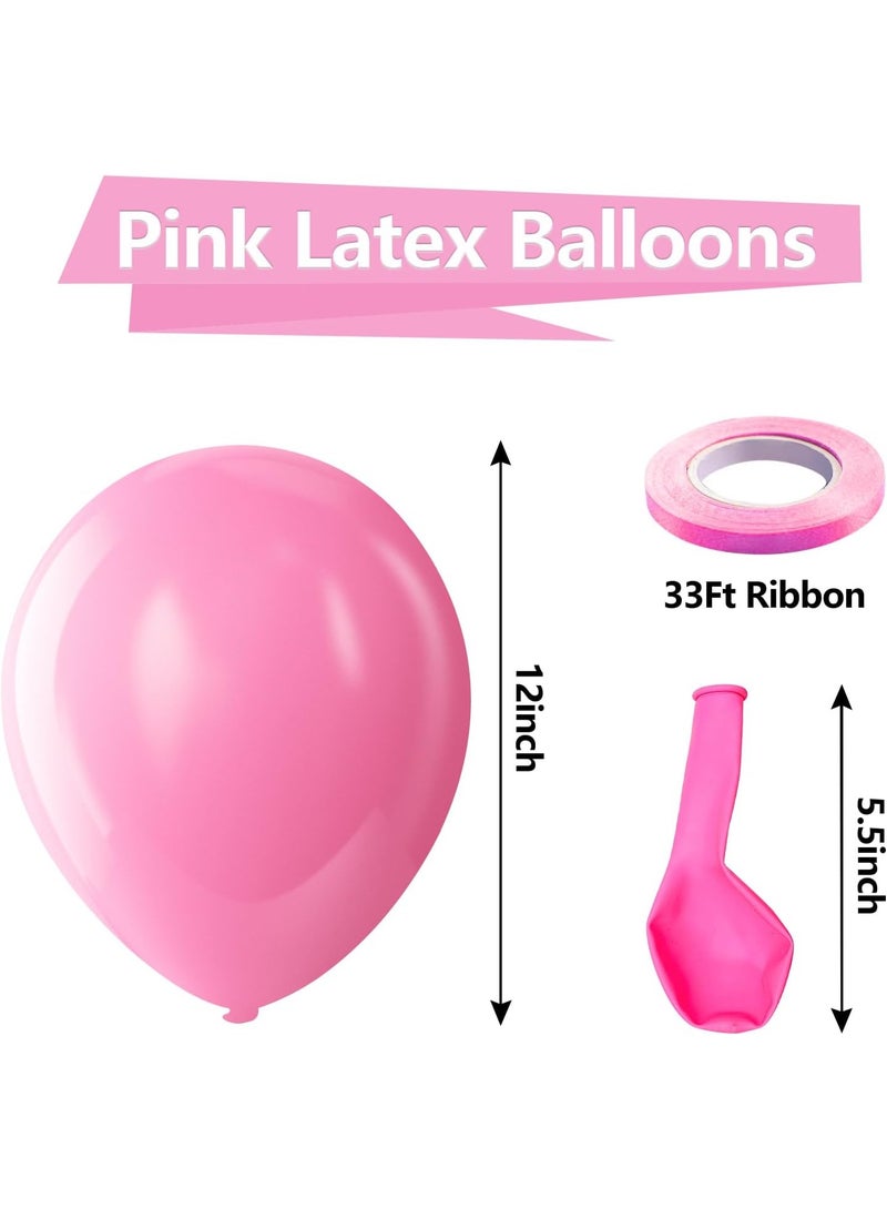Pink Balloons Latex Party Balloons - 100 Pack 12 inch Round Helium Pink Balloons for Birthday, Wedding, Anniversary, Bridal Shower, Gender Reveal Party Decoration - Image 3