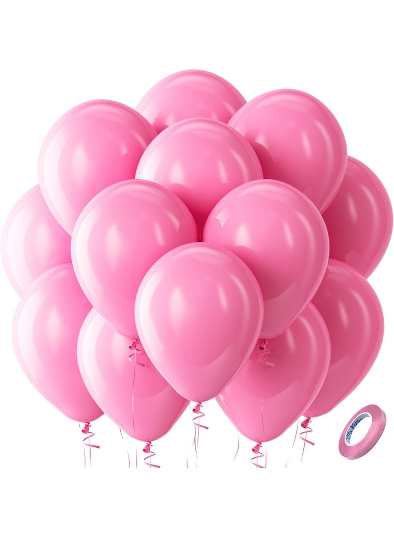 Pink Balloons Latex Party Balloons - 100 Pack 12 inch Round Helium Pink Balloons for Birthday, Wedding, Anniversary, Bridal Shower, Gender Reveal Party Decoration - Image 1