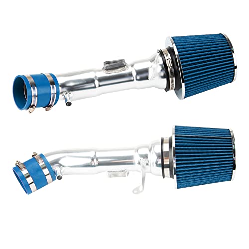 AUTOSITY Cold Air Intake Kit, Aluminum Polished Car Air Intake Pipe Kit for Q50 2014-2015 3.7L,G37 2008-2013 3.7L, Blue - Image 2