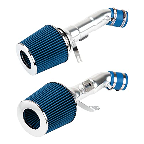 AUTOSITY Cold Air Intake Kit, Aluminum Polished Car Air Intake Pipe Kit for Q50 2014-2015 3.7L,G37 2008-2013 3.7L, Blue - Image 4