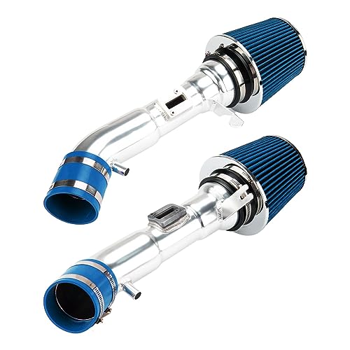 AUTOSITY Cold Air Intake Kit, Aluminum Polished Car Air Intake Pipe Kit for Q50 2014-2015 3.7L,G37 2008-2013 3.7L, Blue - Image 5