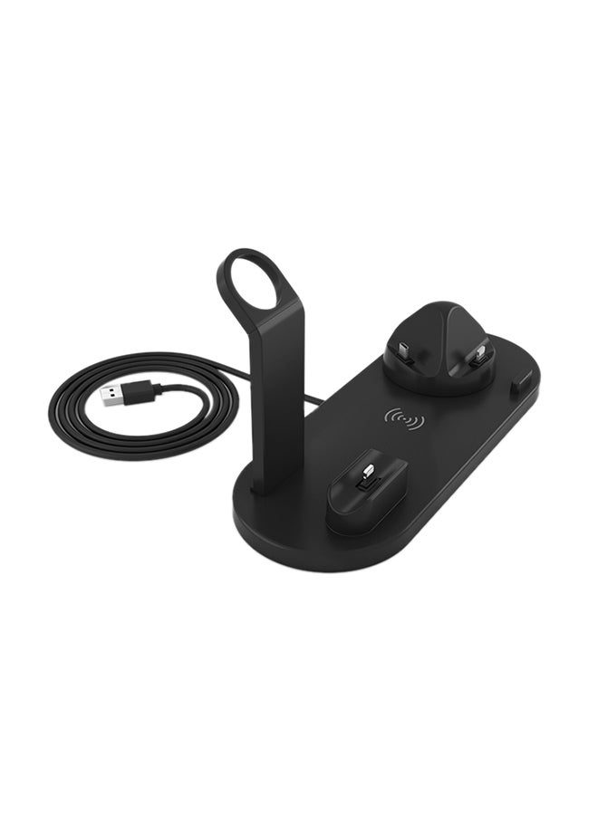 Flash Hawk 4 in 1 Wireless Fast Charging Stand Black - Image 1