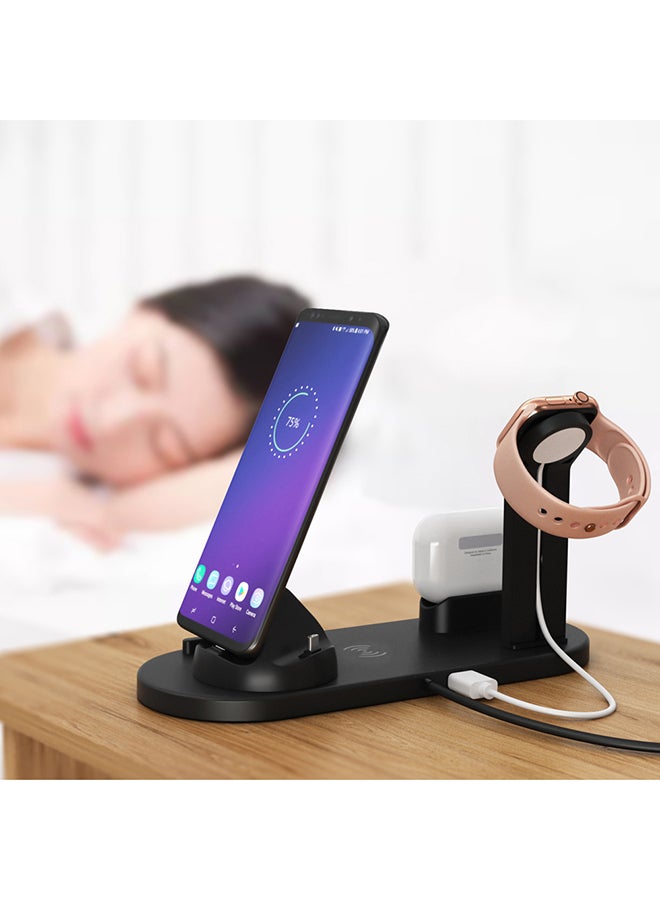Flash Hawk 4 in 1 Wireless Fast Charging Stand Black - Image 4