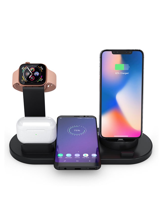 Flash Hawk 4 in 1 Wireless Fast Charging Stand Black - Image 5