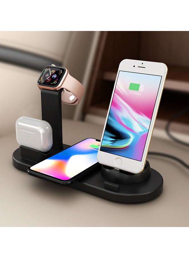 Flash Hawk 4 in 1 Wireless Fast Charging Stand Black - Image 2