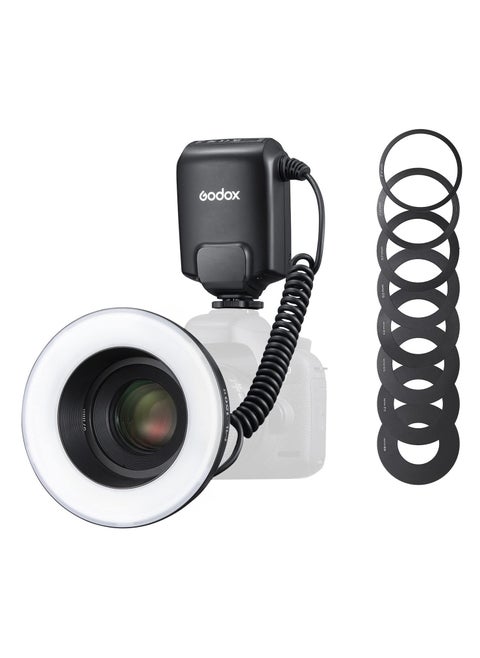 ML150II Macro Ring Flash on Camera Ring Flash Light, GN12 CCT 5800K±200K for Fuji, for Canon, for Nikon, for Sony, for Olympus Camera