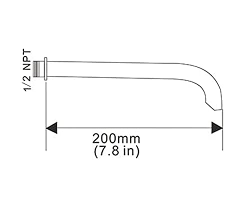 Weirun Bathtub Faucet Tub Spout,Bath Tub Faucets Spout Replacement,Extra Long Shower Tub Spout Filler for Shower System Faucet Set 1/2 NPT Male Thread Matte Black - Image 2