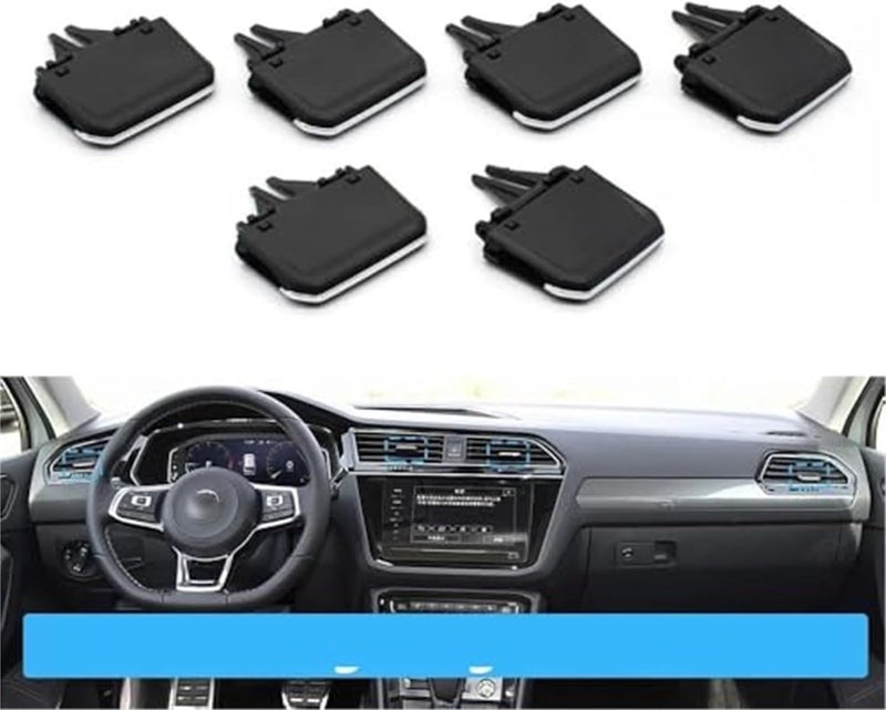 MKVAXR Dashboard Air Vent Clip for VW Tiguan 2017-2022 - Black LHD - Image 4
