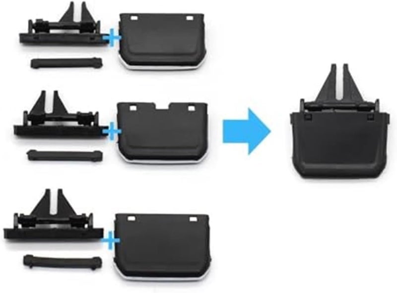 MKVAXR Dashboard Air Vent Clip for VW Tiguan 2017-2022 - Black LHD - Image 5