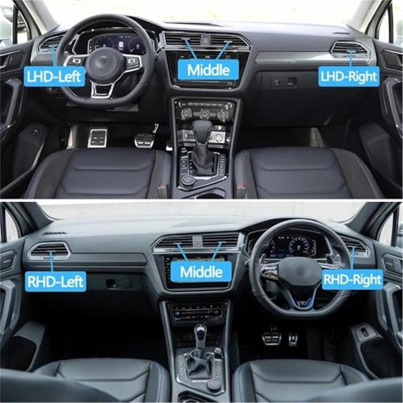 MKVAXR Dashboard Air Vent Clip for VW Tiguan 2017-2022 - Black LHD - Image 3
