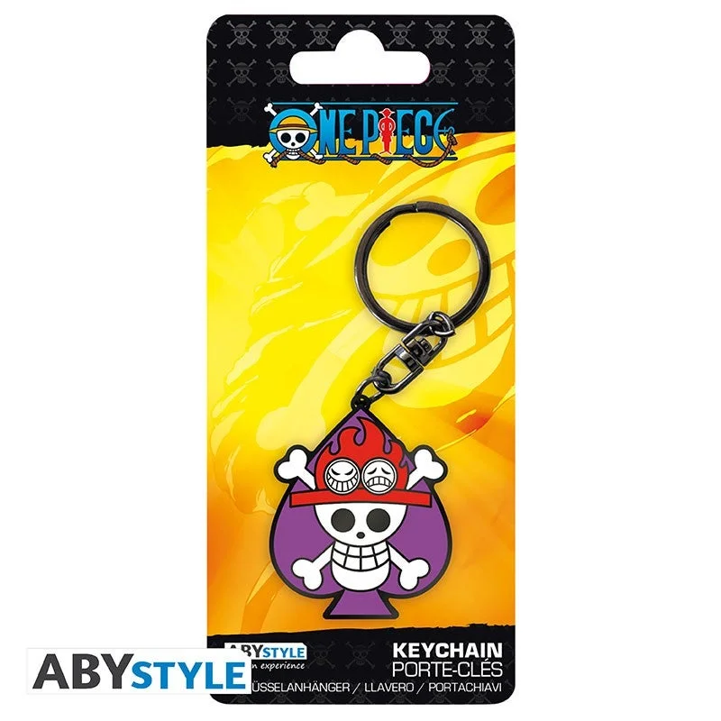 ABYstyle ABYstyle One Piece Skull Ace Metal keychain