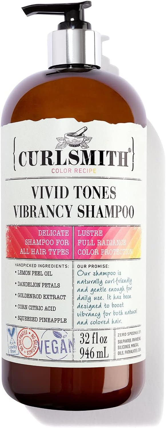 Curlsmith Vivid Tones Vibrancy Shampoo Vegan Shampoo for All Hair Types 947ml