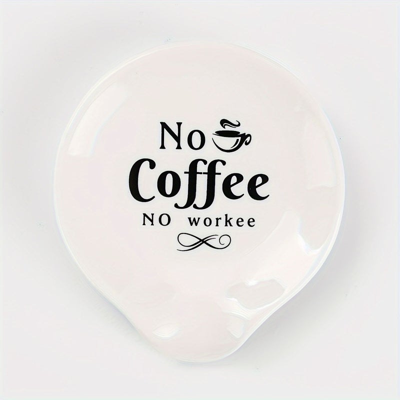 Funny Coffee Quote Ceramic Spoon Holder Coffee Spoon Rest Coffee Station Decor Coffee Bar Accessories Cute Coffee Lovers Gift For Women And Men Model 8 - Image 1