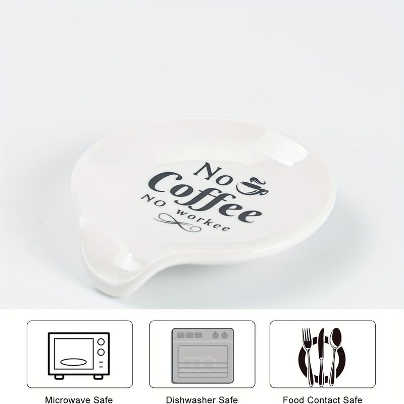 Funny Coffee Quote Ceramic Spoon Holder Coffee Spoon Rest Coffee Station Decor Coffee Bar Accessories Cute Coffee Lovers Gift For Women And Men Model 8 - Image 4
