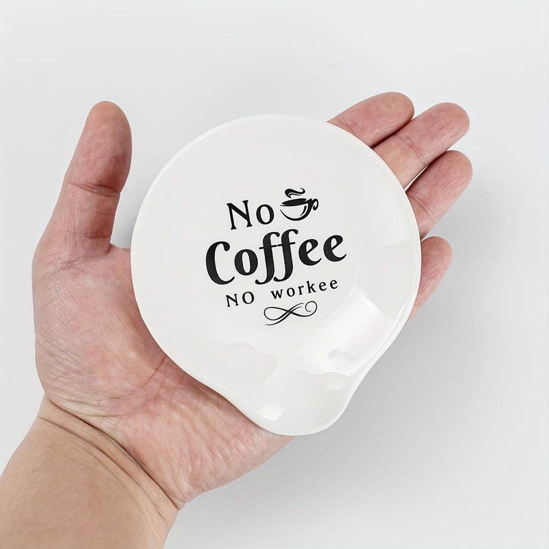 Funny Coffee Quote Ceramic Spoon Holder Coffee Spoon Rest Coffee Station Decor Coffee Bar Accessories Cute Coffee Lovers Gift For Women And Men Model 8 - Image 2