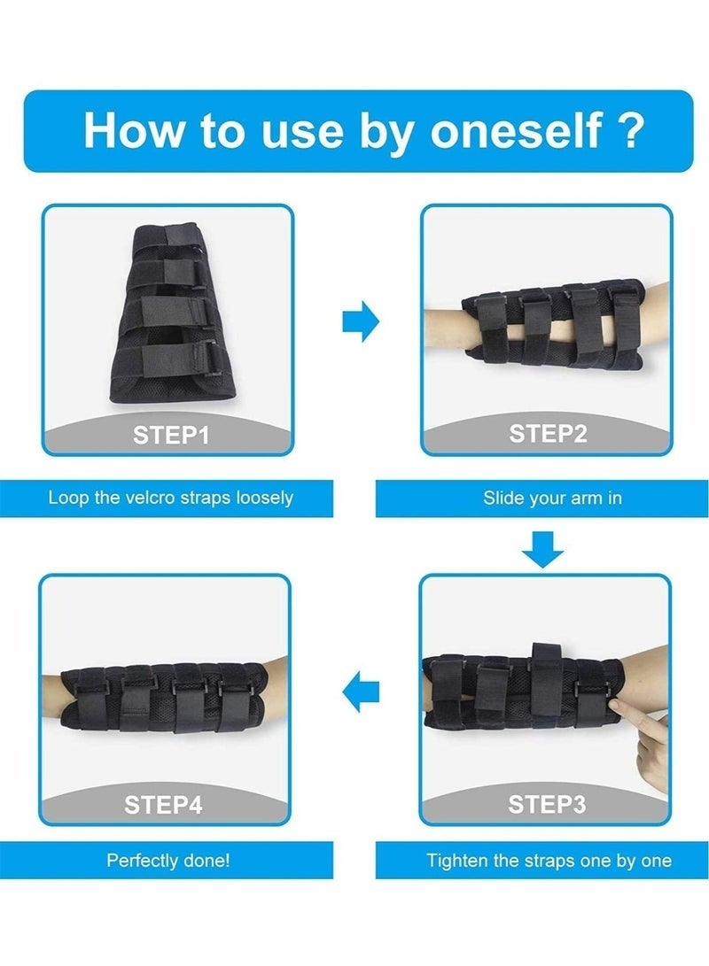 Adult Kid Elbow Brace Splint Cubital Tunnel Syndrome Adjustable Elbow Support Brace Fracture Immobilizer Protector Tennis Arm Stabilizer Night Sleep Elbow Arthritis Tendonitis Pain Relief Splint Wrap - Image 4
