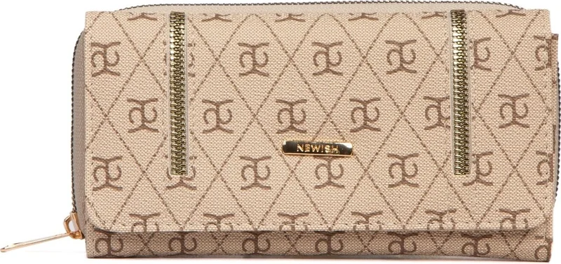 اديلينا باجز Women's Patterned Wallet with Paper Money and Card Holder Compartment Zipper Detailed