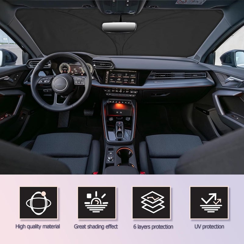 LUWU Car Sun Protection for Audi A3 8V 8Y (2021-2025) - Front Windscreen Parasol with UV Protection - Image 2