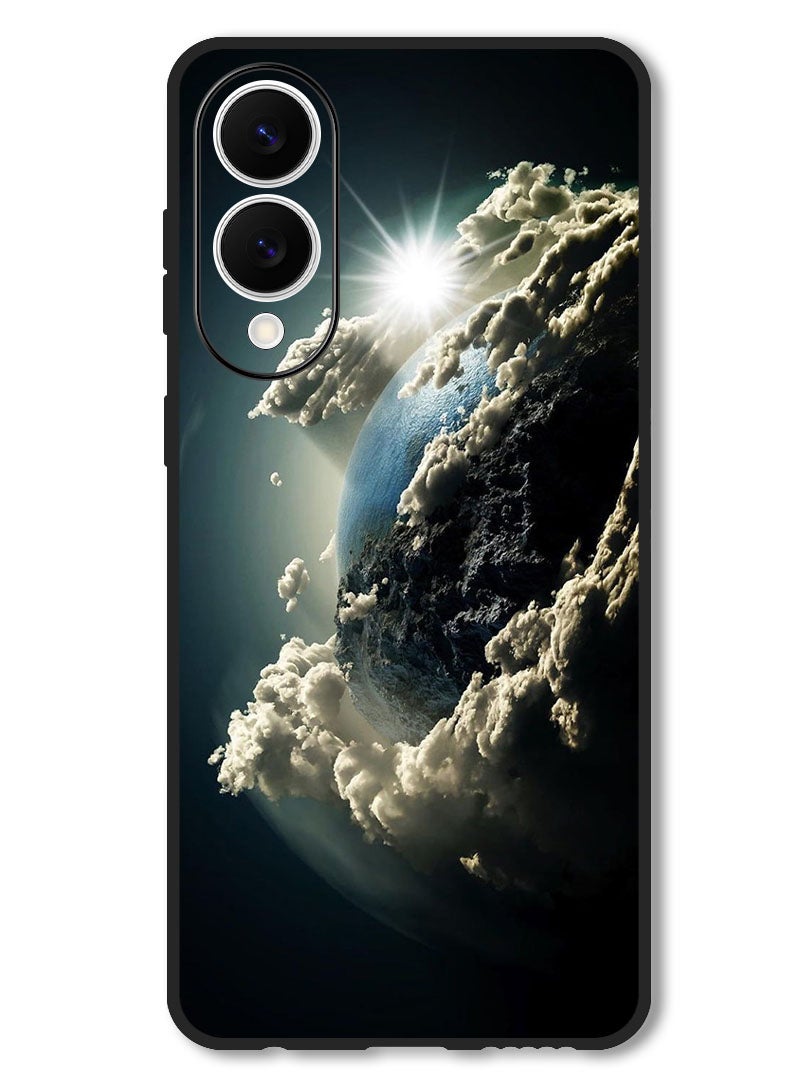 Theodor Case Compatible with Samsung Galaxy S25 Edge 6.7 Inch Protection Shockproof Bumper Cover Space Earth Sun - Image 1