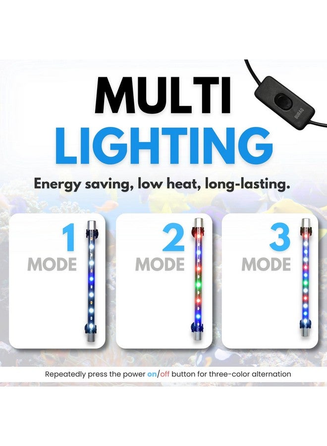 BURAQ Mix Color Aquarium Fish Tank Light - For Making Your Fish Tank Superior, Waterproof Ip68 Rated, Light Fully Submersible Decorative Lamp (Can Be Used Up To 2.5 Ft Tank, Mix Color) - Glass, Led - Image 3