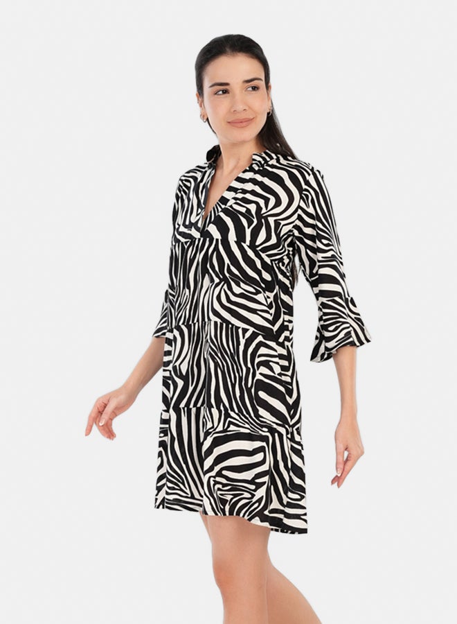 Carina Zebra Print Short Nightgown - Image 5