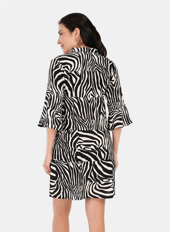 Carina Zebra Print Short Nightgown - Image 3