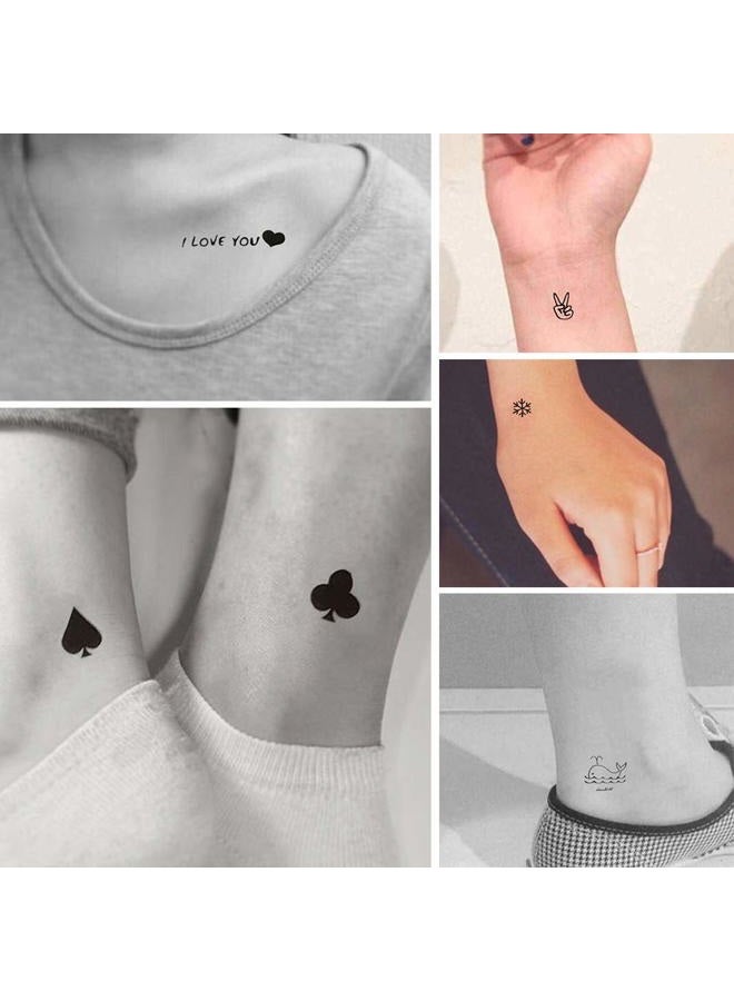 Everjoy تاتو مؤقت صغير لطيف من إيفرجوي 180+ نمط - 30 قطعة، كلمات مقاومة للماء، خطوط، زهور، أعمال فنية، أشكال، قلوب، أنماط للأطفال، البالغين، النساء والرجال - Image 2