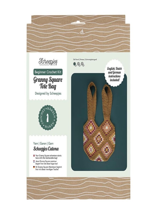 Scheepjes Beginner Crochet Kit - Granny Square Bag - 1 Piece - Image 1