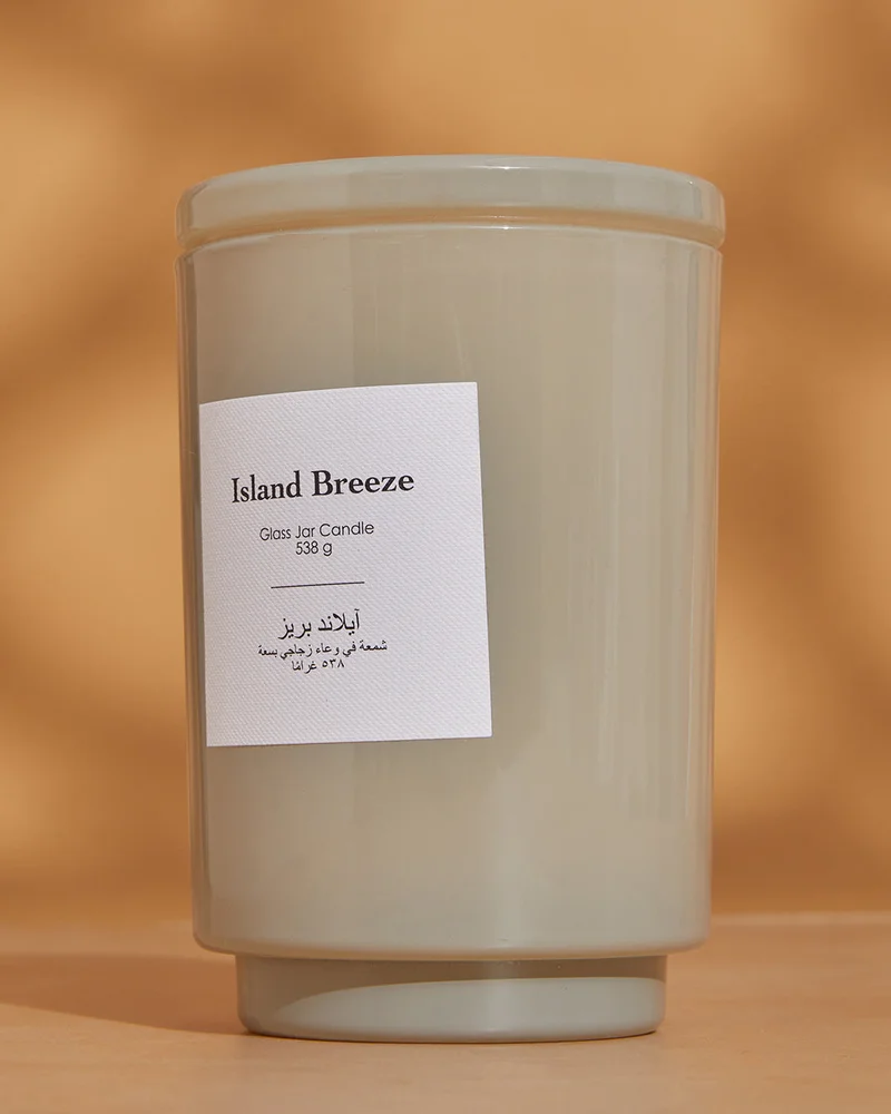 REDTAG Cream Island Breeze Jar Candle With Lid  (19Oz)